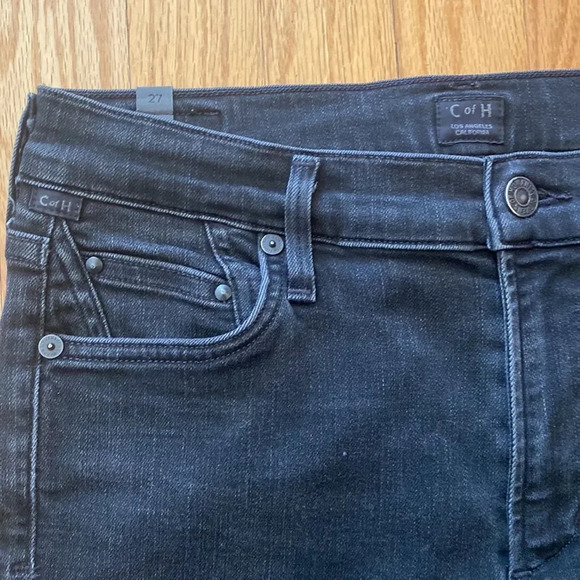Citizens of Humanity 27 black Rocket Crop Hogh Rise Skinny great pre owned cond - Picture 2 of 6